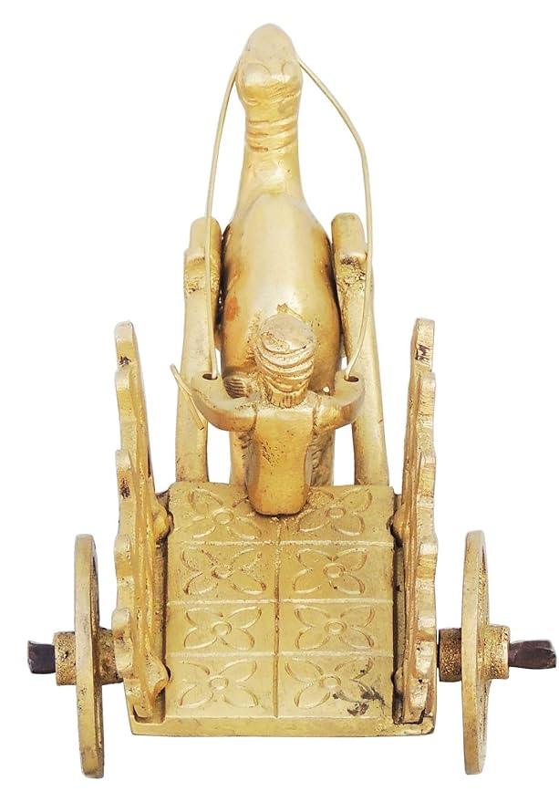Handcrafted Brass Camel Cart for Showpiece