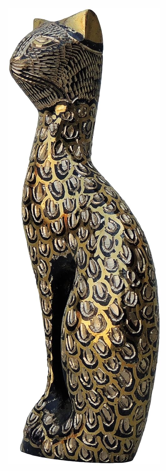 Handcrafted Brass Cat for Gifting and Showpiece