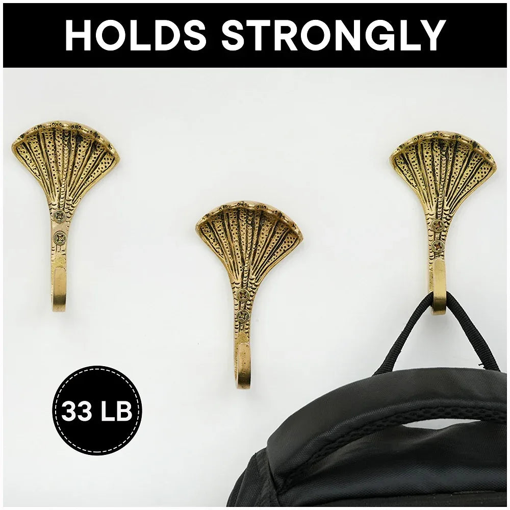 Handcrafted Brass Cobra Wall Hooks for Keys & Coats-ArtyCraftz.com