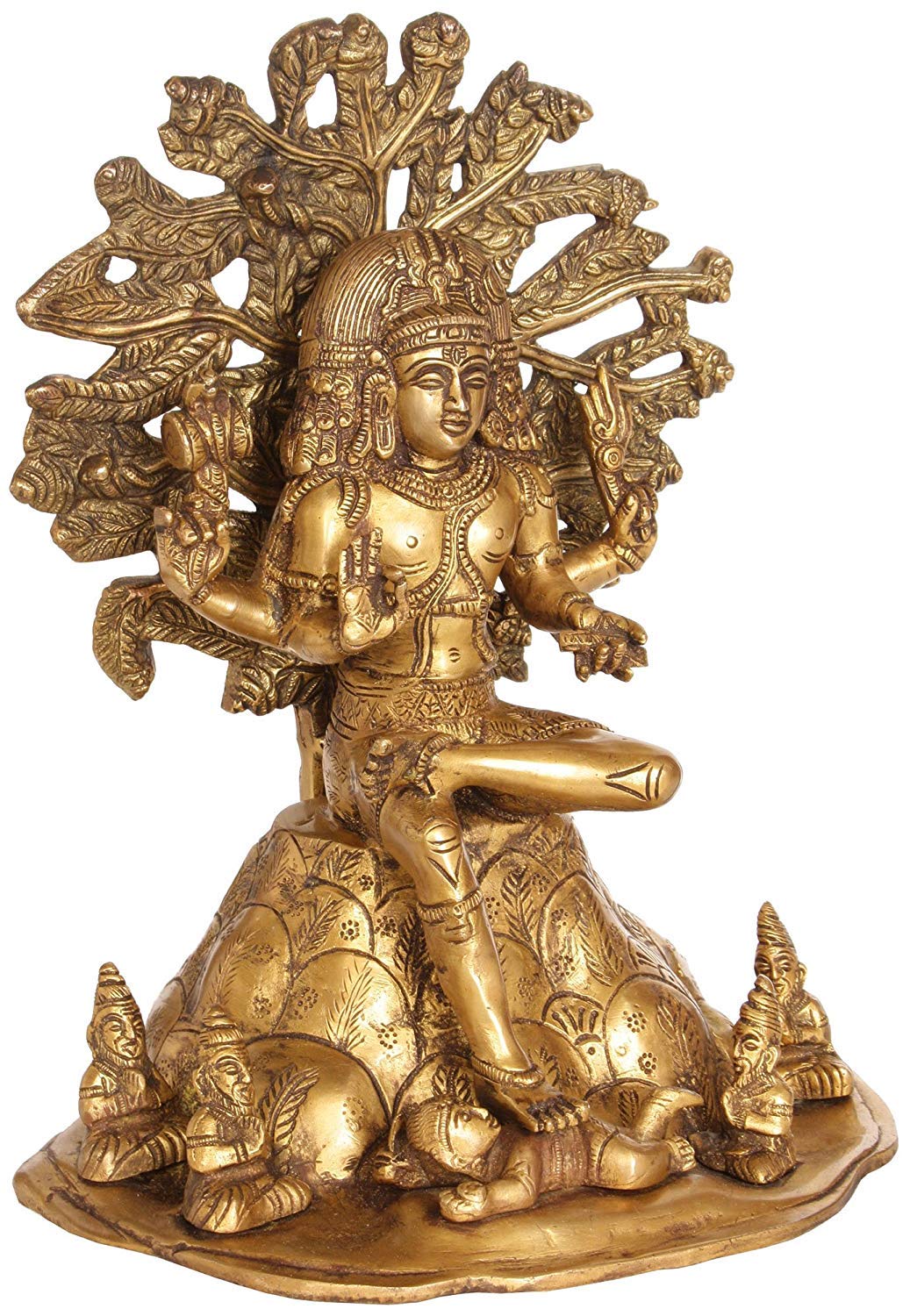 Handcrafted Brass Dakshinamurti Statue for Home Temple Decor-ArtyCraftz.com