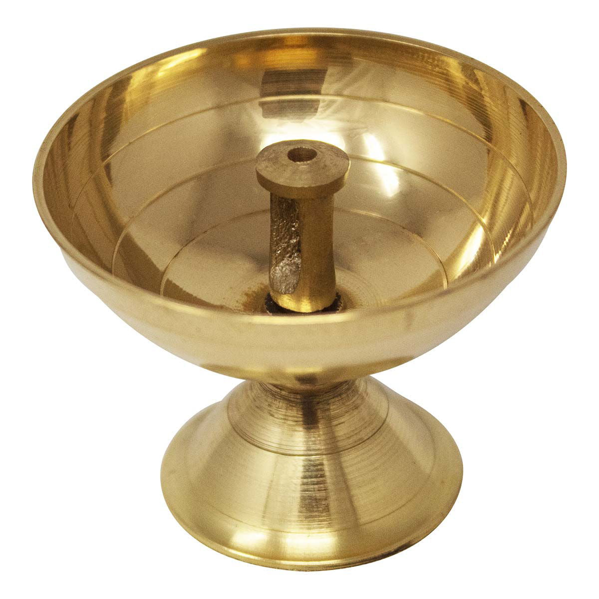 Brass Diya Lamp with Pedestal Stand-ArtyCraftz.com