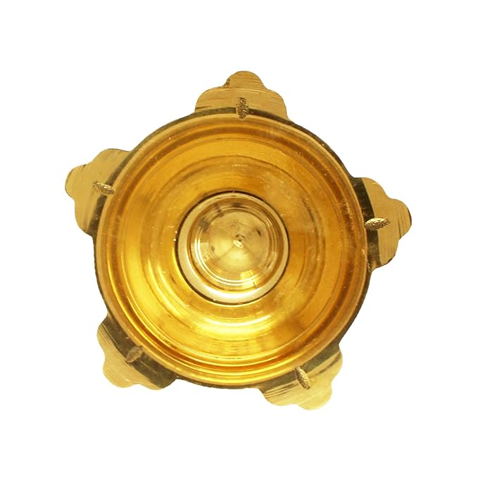 Handcrafted Brass Diya Stand (Kuthu Vilakku) Lamp Deepam Fancy Stand