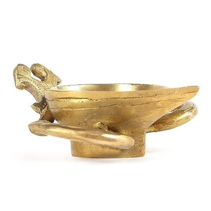 Handcrafted Brass Heart Shape Diya Home Decor Gifting 4.8*3.6*2 Inches