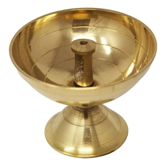 Handcrafted Brass Kamal Akhand Diya Oil Lamp Pooja Purpose Diwali (5.5 Cm) - ArtyCraftz.com