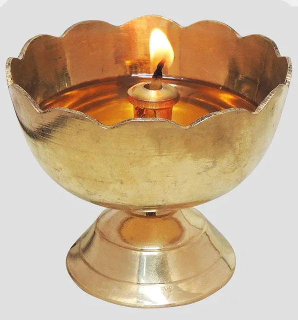 Handcrafted Brass Kamal Deepak - ArtyCraftz.com