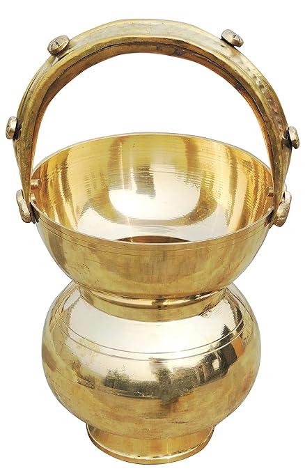 Handcrafted Brass Kamandal, 1.4 Litre - 5.7*5.7*10.5 inch - ArtyCraftz.com
