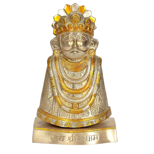 Handcrafted Brass Khatu Shyam Idol for Home Temple & Spiritual Decor Main Image-ArtyCraftz.com