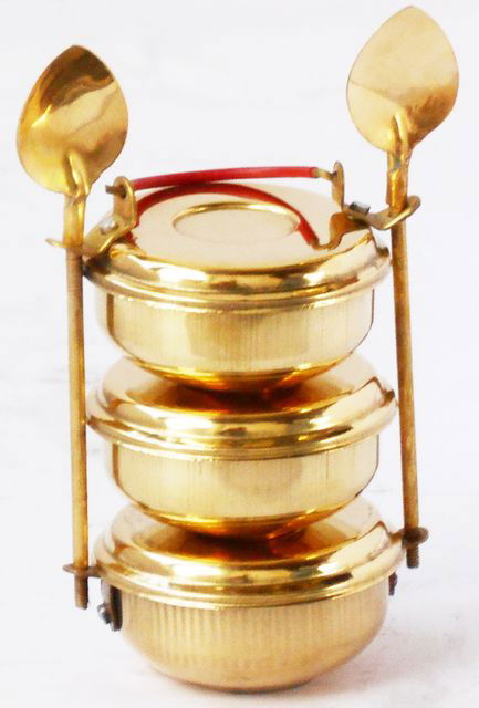 Handcrafted Brass Lunch Box for Childrens - ArtyCraftz.com
