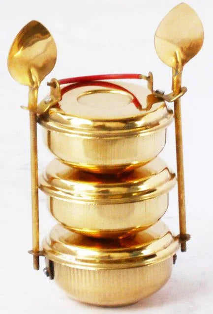 Handcrafted Brass Lunch Box for Childrens - ArtyCraftz.com