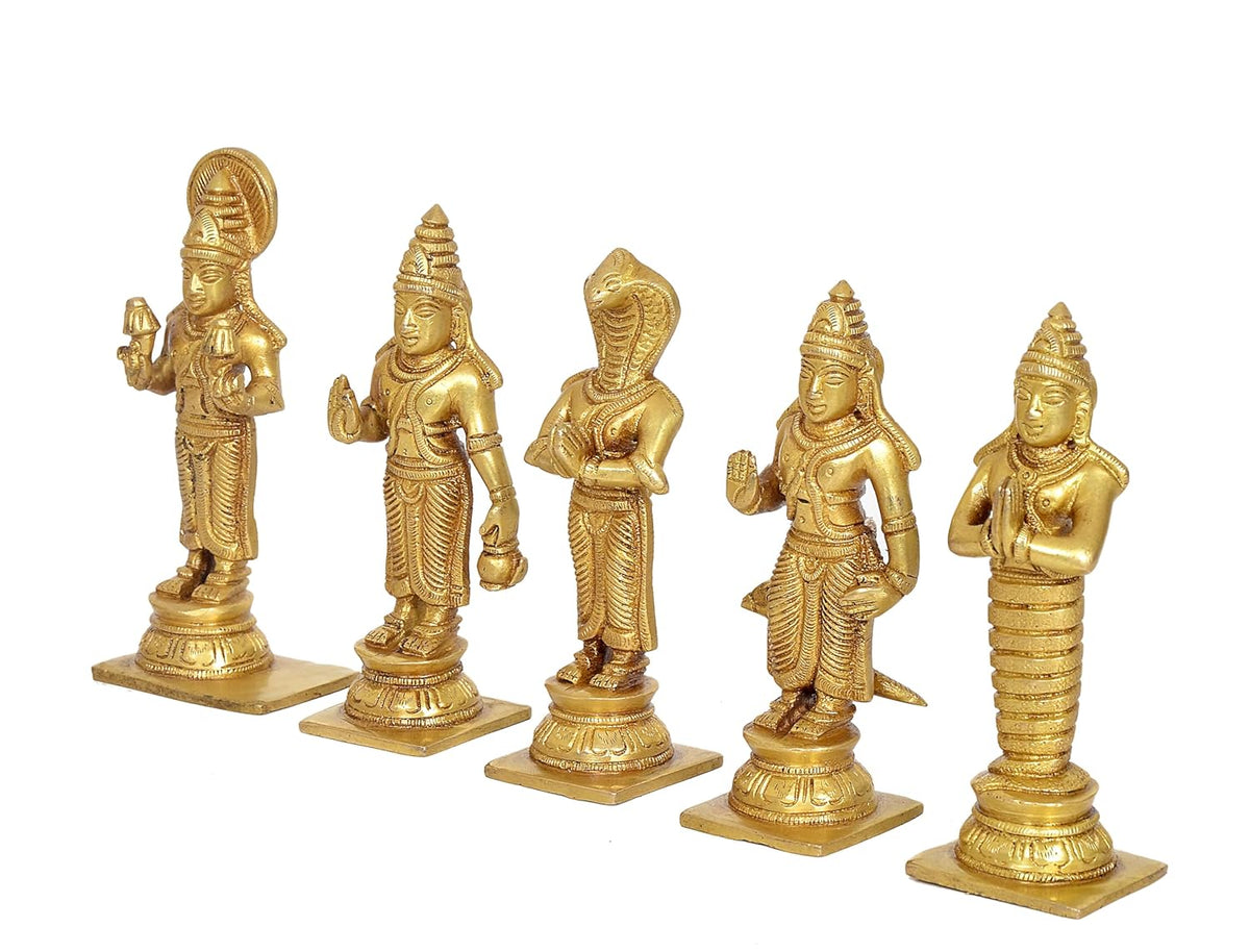 Handcrafted Brass Navagraha Statue Set for Home Temple & Pooja Room-ArtyCraftz.com