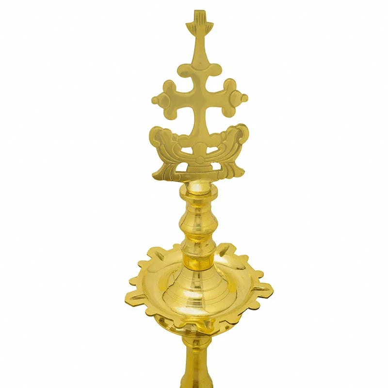 Handcrafted Brass Oil Lamp for Home Decor and Gifting (2 Feet) - ArtyCraftz.com