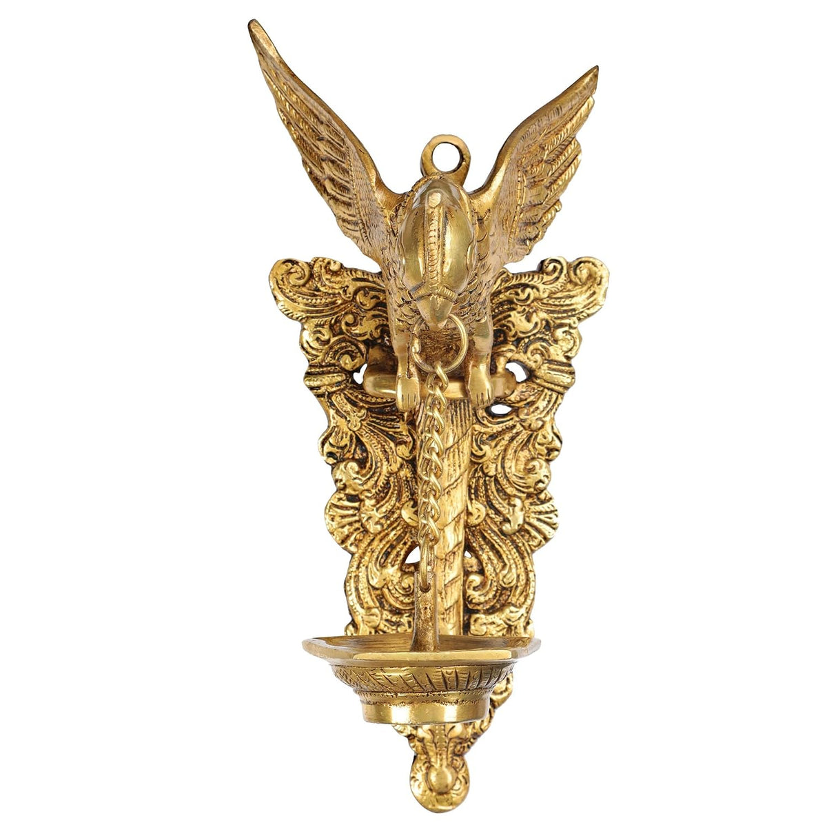 Handcrafted Brass Parrot Wall Hanging Oil Lamp-ArtyCraftz.com