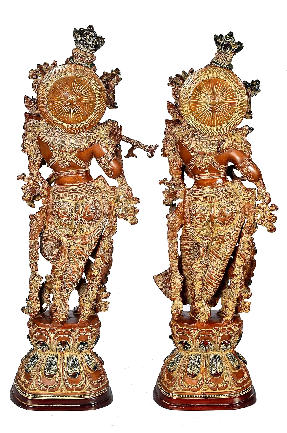 Handcrafted Brass Radha Krishna 29 inches Statue Set-ArtyCraftz.com