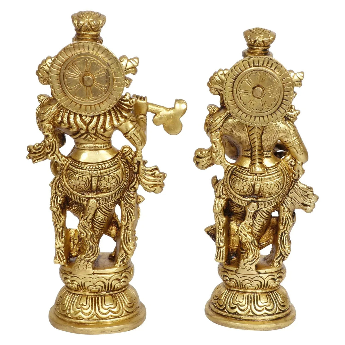 Handcrafted Brass Radha Krishna 9 Inches Statue-ArtyCraftz.com