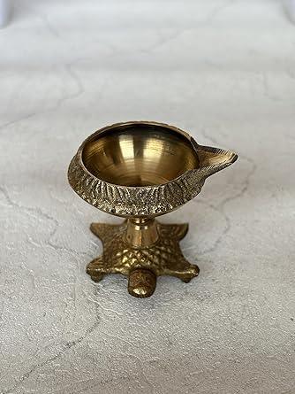 Handcrafted Brass Tortoise Diya Pooja Gifting1.9*1.6*1.5 Inches
