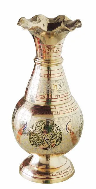 Handcrafted Brass Vase for Home Decor and Gifting 3.5*6.7*7.8 Inches - ArtyCraftz.com