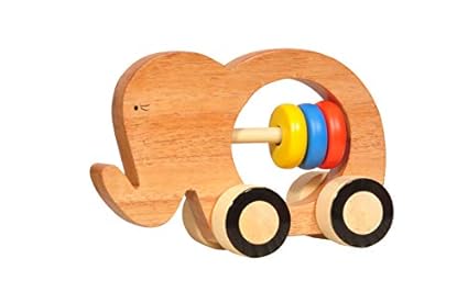 31xI20UY-uL.Handcrafted Channapatna Wooden Elephant Rattle Toy-ArtyCraftz.com