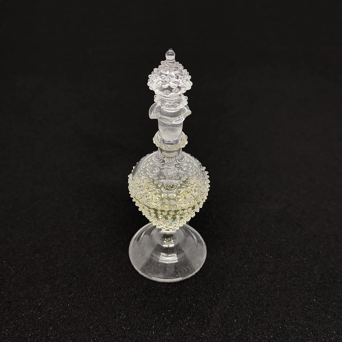 Handcrafted Clear Glass Perfume Bottle-ArtyCraftz.com
