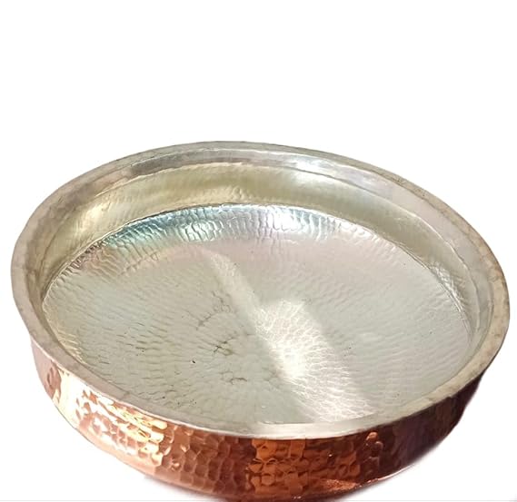 Handcrafted Copper and Steel Handi for Kitchen