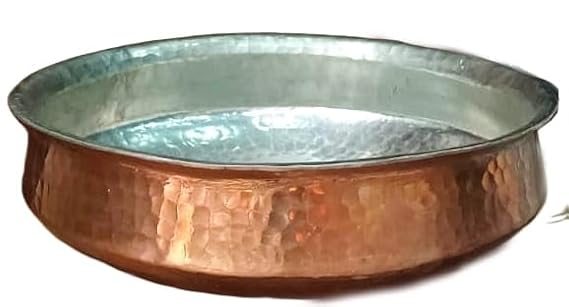 Handcrafted Copper and Steel Handi for Kitchen