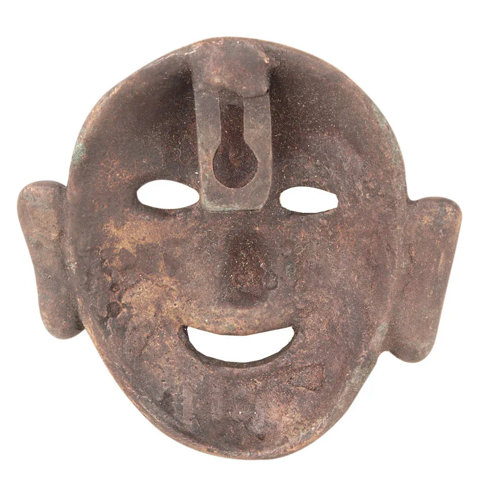 Handcrafted Dhokra Tribal Wall Mask-ArtyCraftz.com