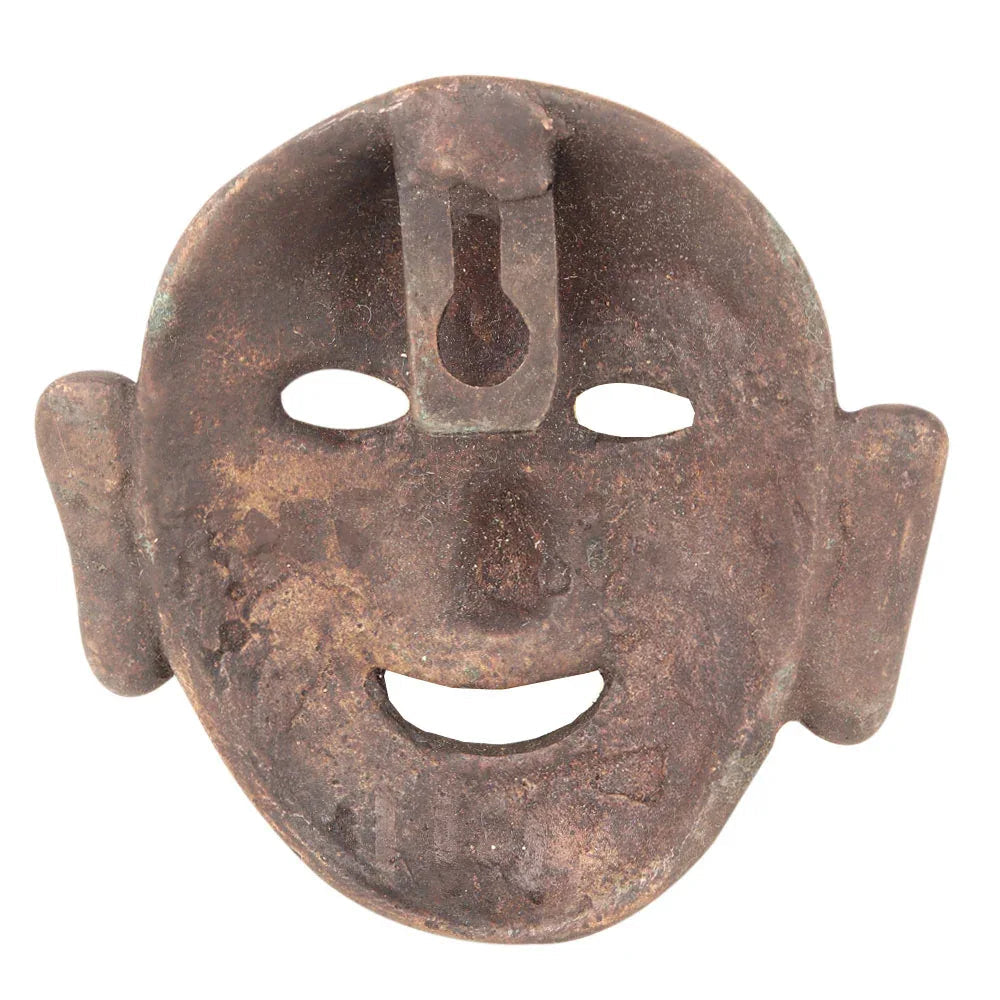 Handcrafted Dhokra Tribal Wall Mask-ArtyCraftz.com