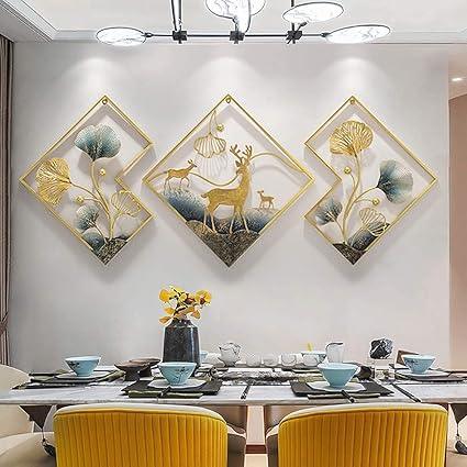 Handcrafted Golden Chinese Luxury 3D Metal Wall Art