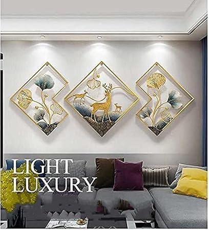 Handcrafted Golden Chinese Luxury 3D Metal Wall Art