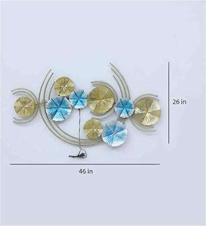 Handcrafted Iron Ixora Turquoise Wall Art - ArtyCraftz.com