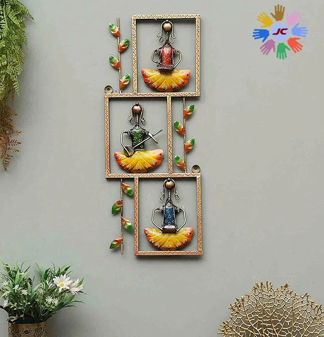 Handcrafted Iron Musicians Frame Wall Decor - ArtyCraftz.com