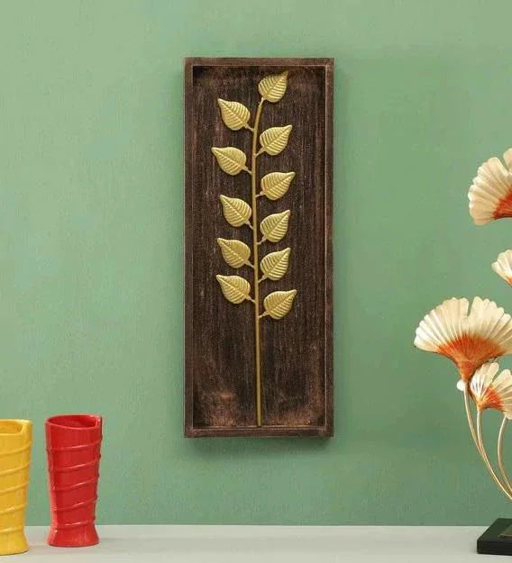 Handcrafted Iron Titan Leaf Wall Art - ArtyCraftz.com