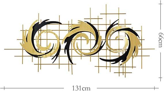 Black Golden Large Metal Abstract Wall Decor Art