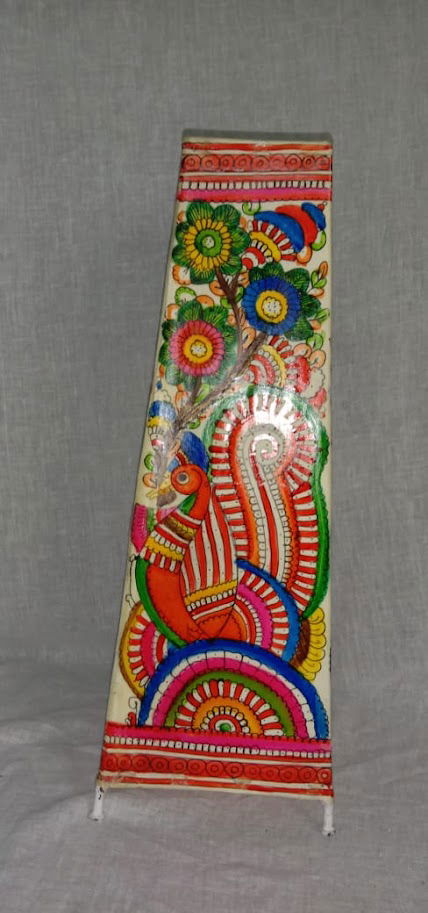 Handcrafted Leather Art Work Leather Painted Lamp Shade Without Bulb Multi Color - ArtyCraftz.com