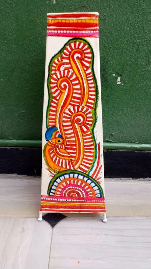 Nimmalakunta Tholu Bommalu Peacock Painted Floor Lamp Shade