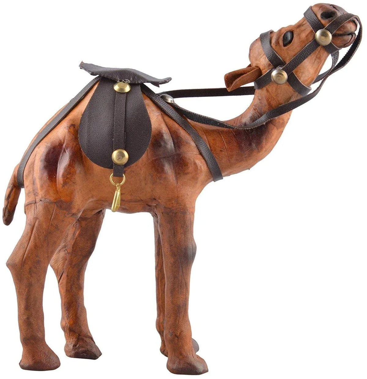 Handcrafted Leather Camel Showpiece-ArtyCraftz.com