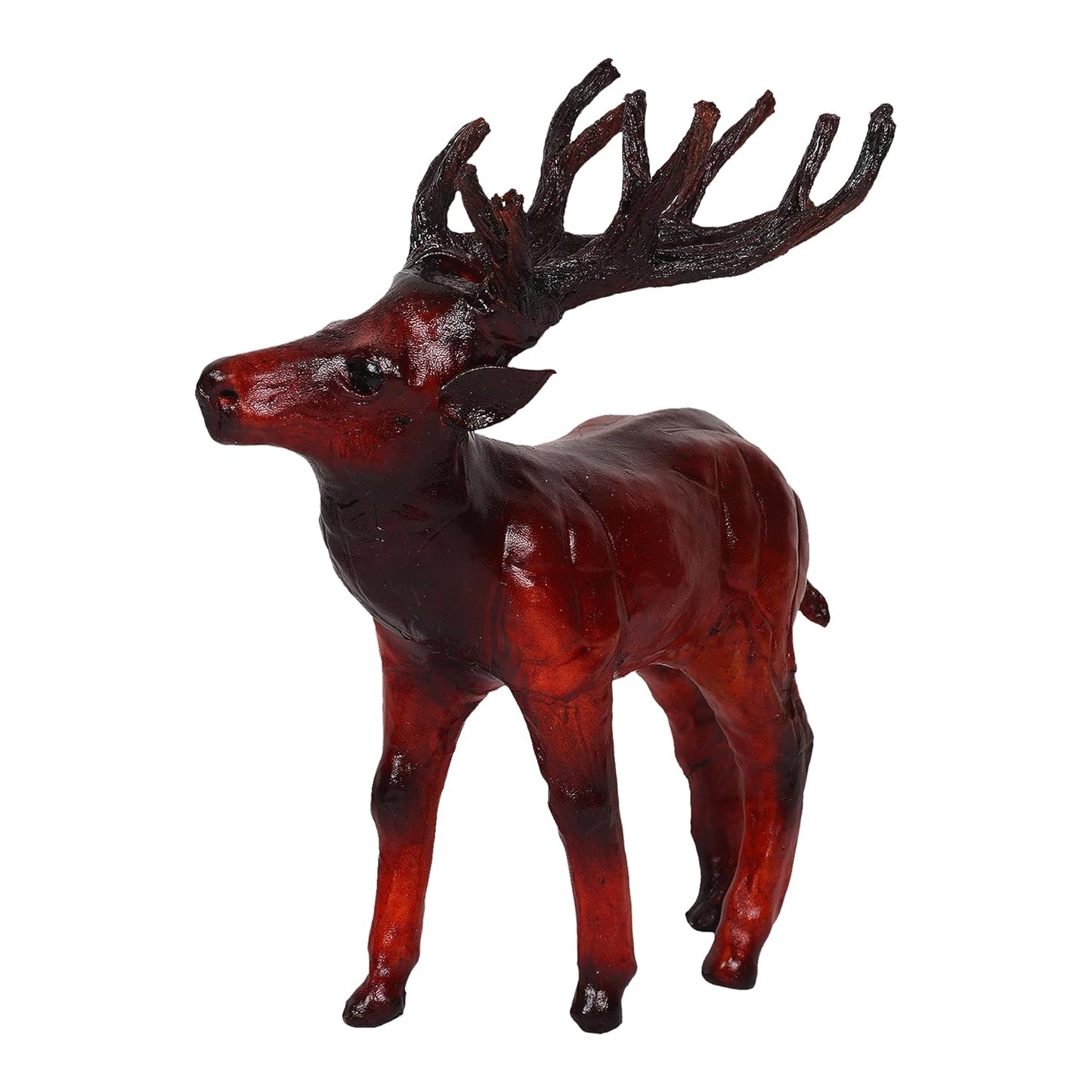 Handcrafted Leather Reindeer Showpiece-ArtyCraftz.com
