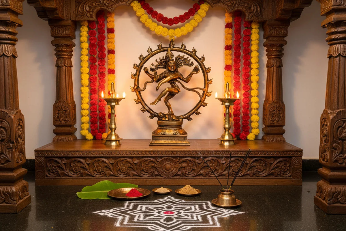 Handcrafted Lord Shiva Dancing Idol for Elegant Interiors-ArtyCraftz.com