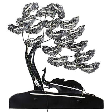 Handcrafted Metal 2 Elephant Tree Wall Art