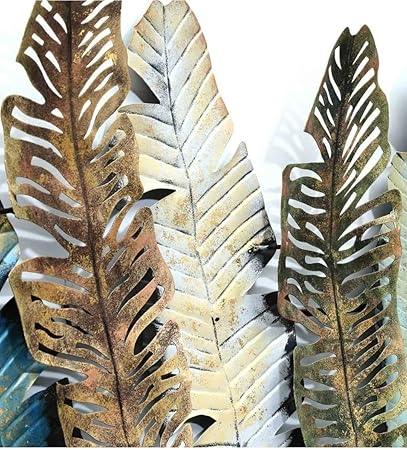 Handcrafted Metal 6 Leaf with Lid for Wall Decor - ArtyCraftz.com