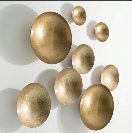 Handcrafted Metal 8 Gloden Piece for Wall Decor - ArtyCraftz.com
