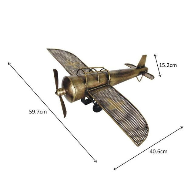 Handcrafted Metal Aeroplane for Showpiece - ArtyCraftz.com