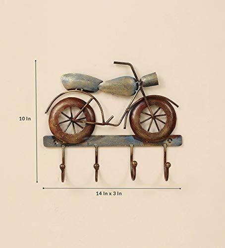 Handcrafted Metal Bike Key Hanger for Wall Decor
