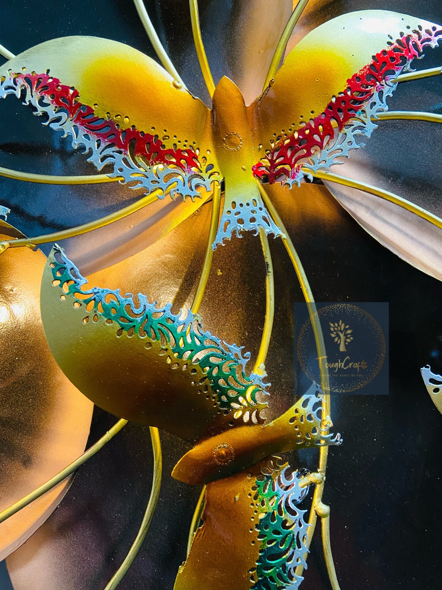 Metal Wiser Bird Circle Wall Art, Wall Hanging for Living Room