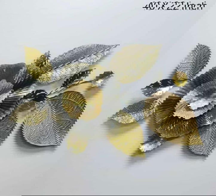 Handcrafted Metal Black Golden Rose for Wall Decor - ArtyCraftz.com