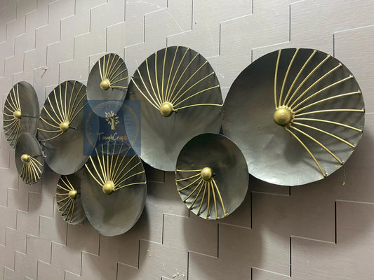 Handcrafted Metal Black Rounded Zara for Wall Decor