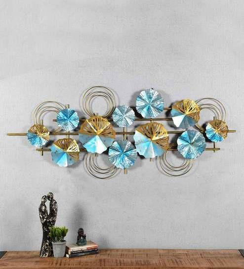 Handcrafted Metal Blue Bloom for Wall Decor - ArtyCraftz.com