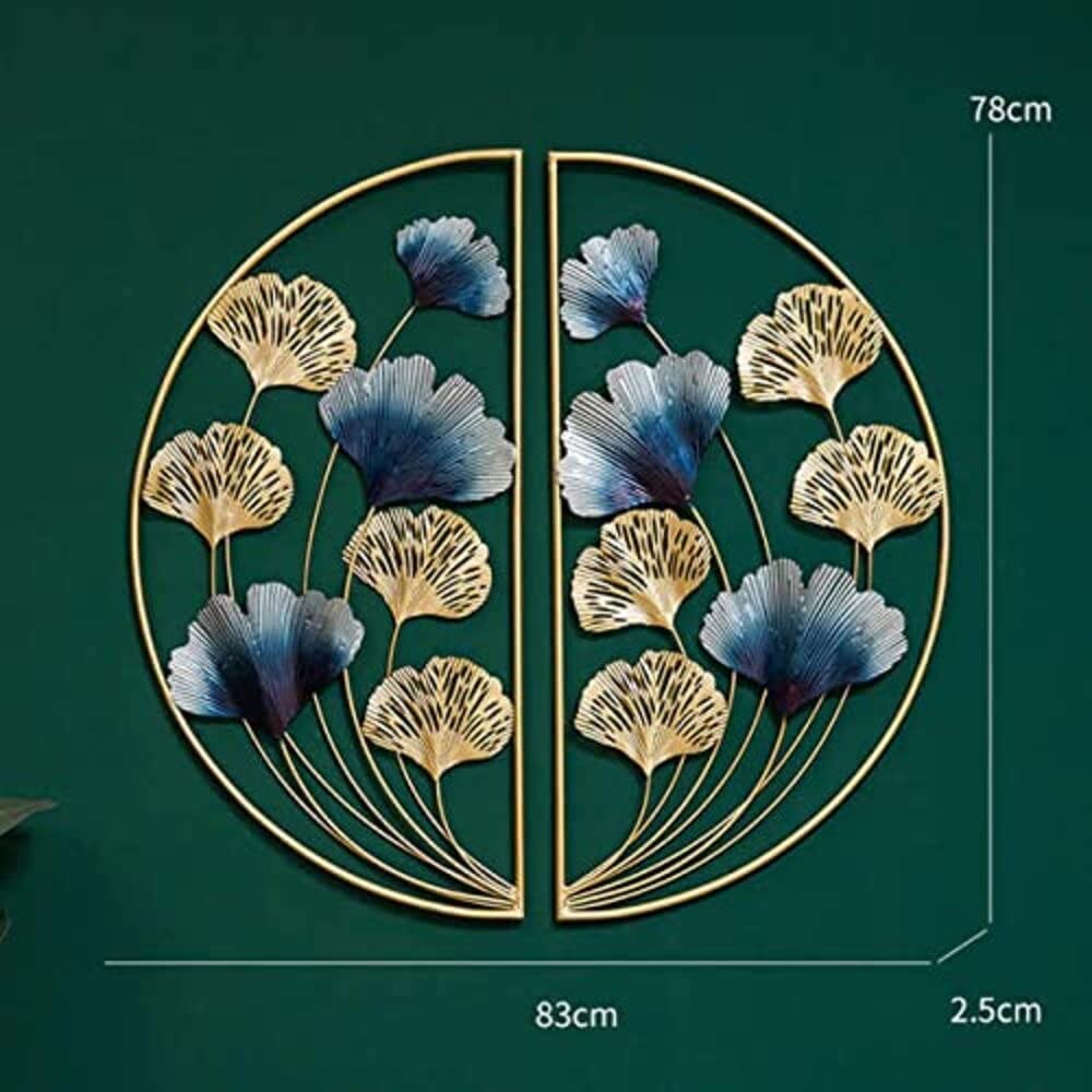 Handcrafted Metal Blue Floral Wall Art Decor - ArtyCraftz.com