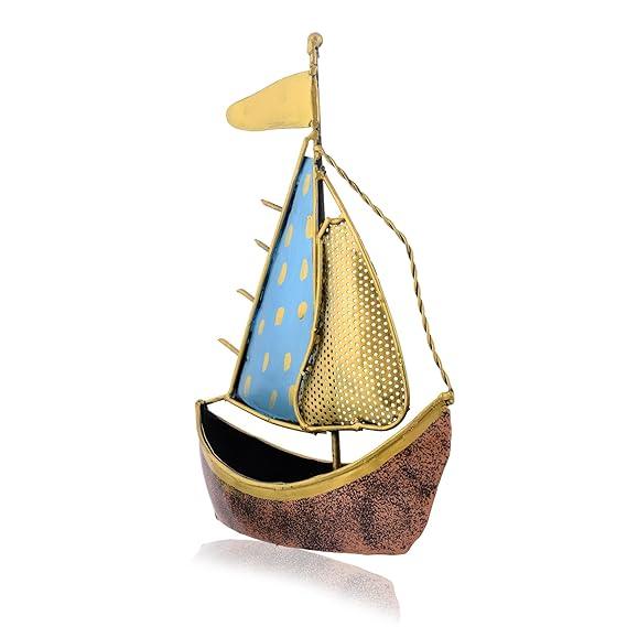 Handcrafted Metal Boat for Showpiece