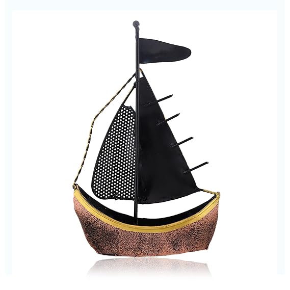 Handcrafted Metal Boat for Showpiece