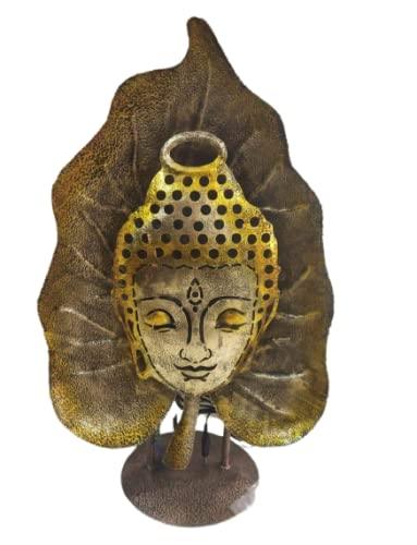 Handcrafted Metal Buddha with Led for Showpiece
